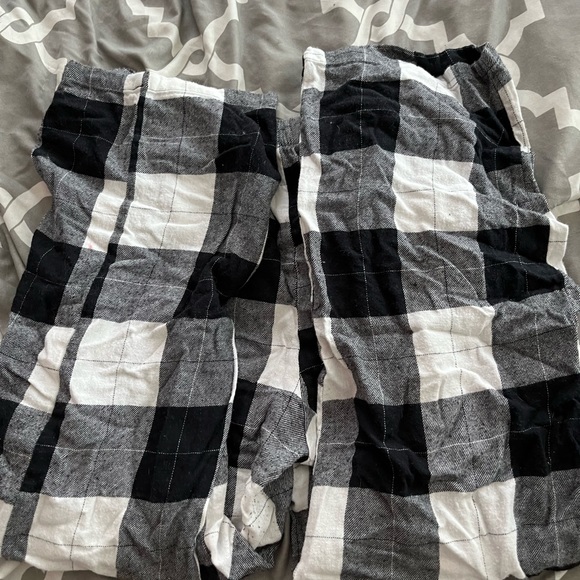 womens large black and white flannel pants - Picture 2 of 4
